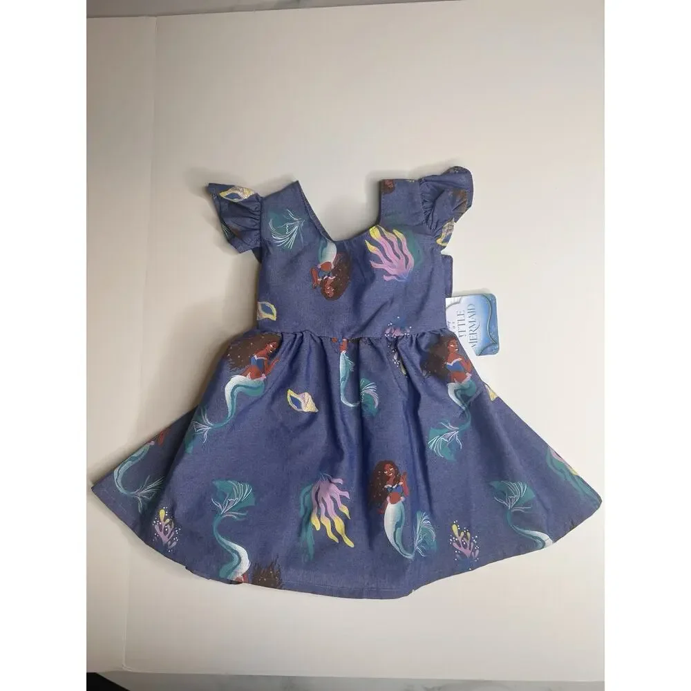 NWT Size 2T Disney Princess Little Mermaid Ariel Blue Dress Toddler Girls